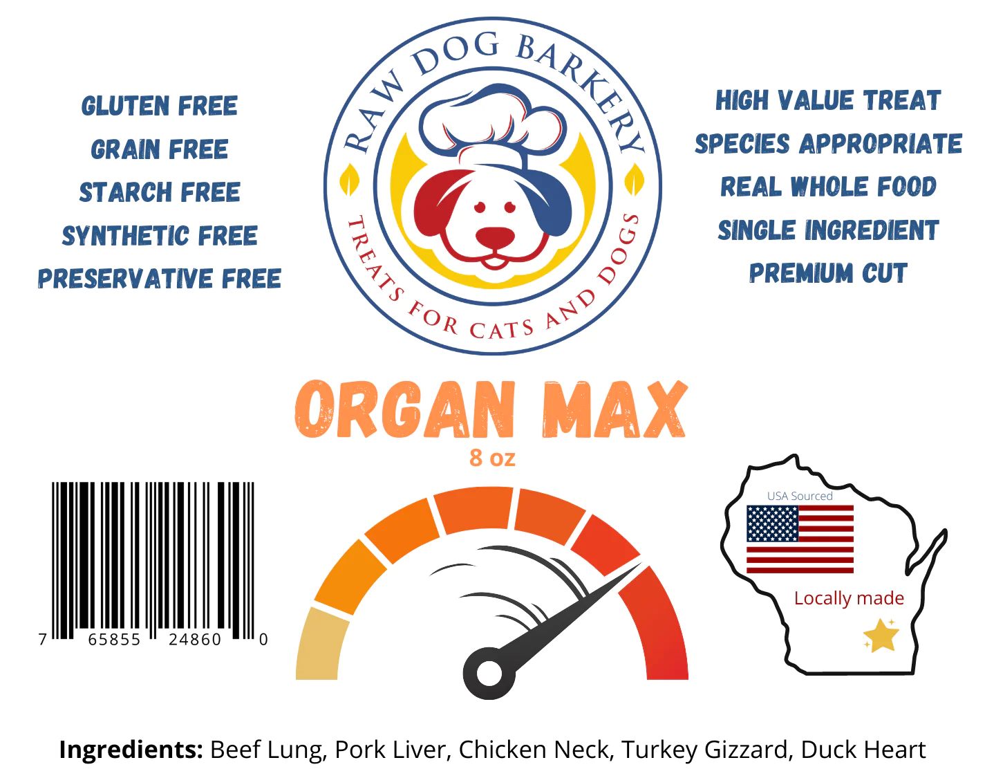 raw dog bakery organ max
