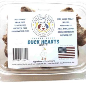 freeze dried duck hearts